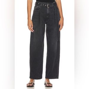 Agolde Black Jean Belted Baggy